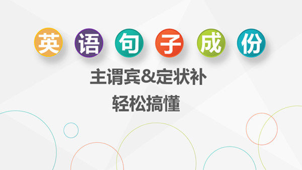 初中英语句子成分结构分析主谓宾语是什么表语定语状语一二三语法 学习视频教程 腾讯课堂
