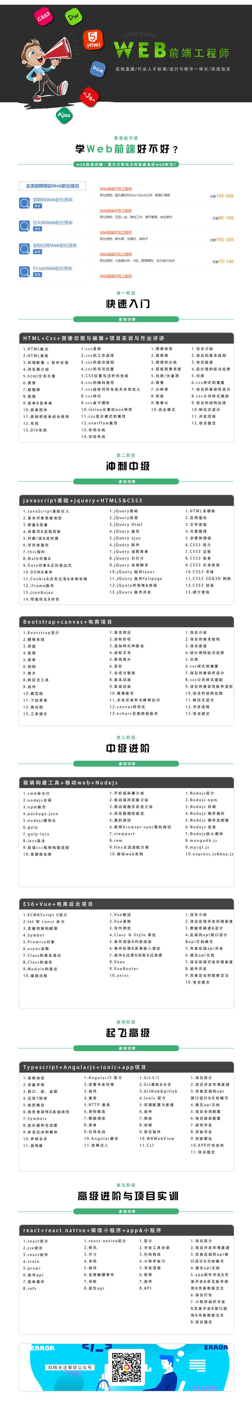 前端Web全栈就业特训班-学习视频教程-腾讯课堂